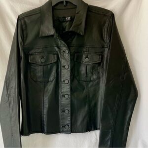 Kut from the Kloth Women's Sleek Black Shirt Jacket Sz XL